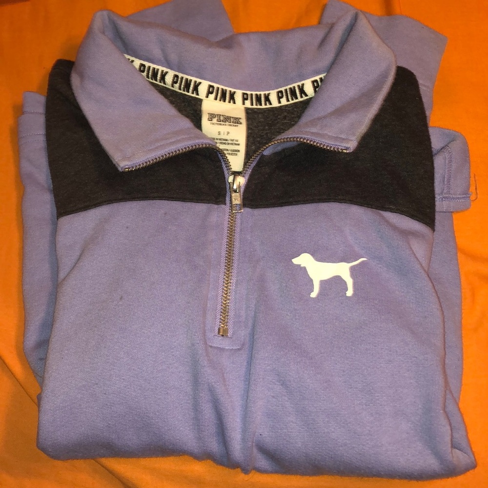 pink quarter zip jacket